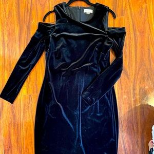 Calvin Klein Black Velvet Cocktail Dress